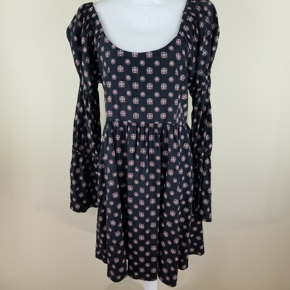 Rabbit Jr Midi Bell Sleeve Black Dress 13/14